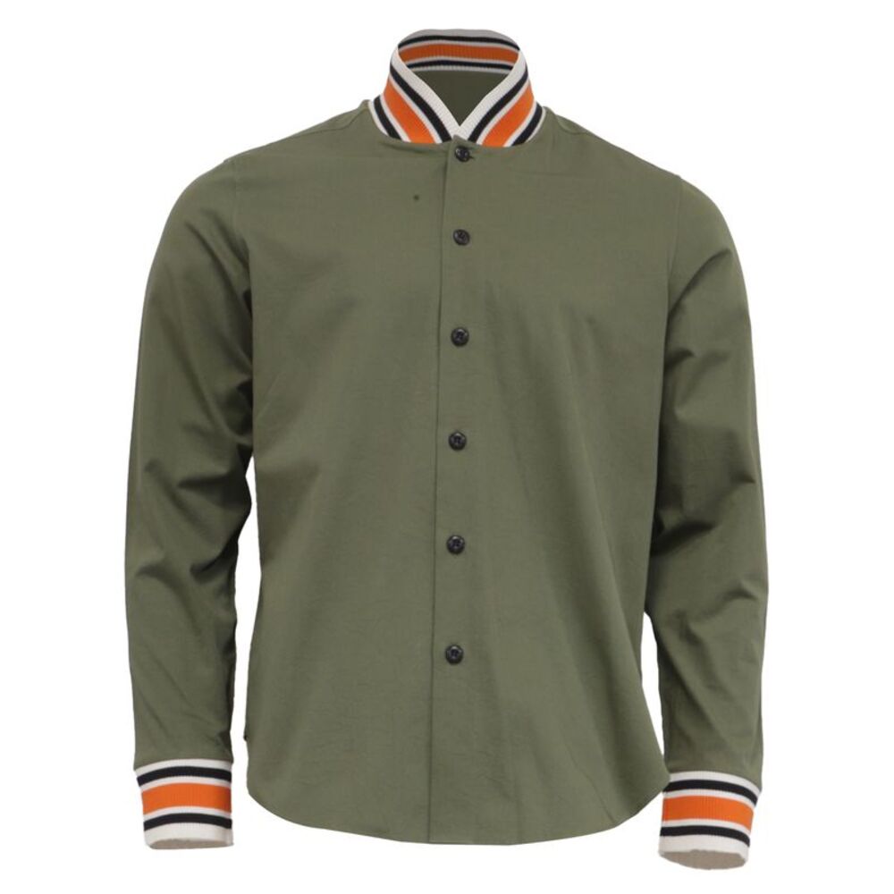 Loewe Button-Down Shirt in Olive Cotton